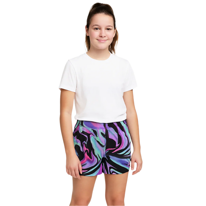 Adidas - Big Girls Aero Ready Abstract Swirl Active Shorts (Large)