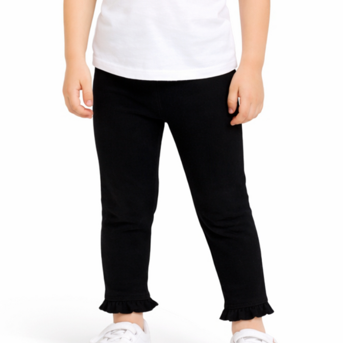 Epic Threads - Toddler Girls Ruffle-End Leggings Deep Black (3)