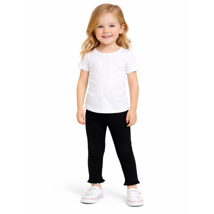 Epic Threads - Toddler Girls Ruffle-End Leggings Deep Black (3)