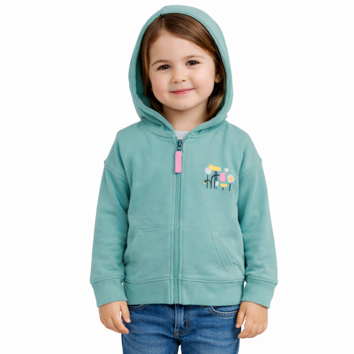 Epic Threads - Toddler Girls Flower Market Zipper Terry Hoodie Aqua Edge (3)
