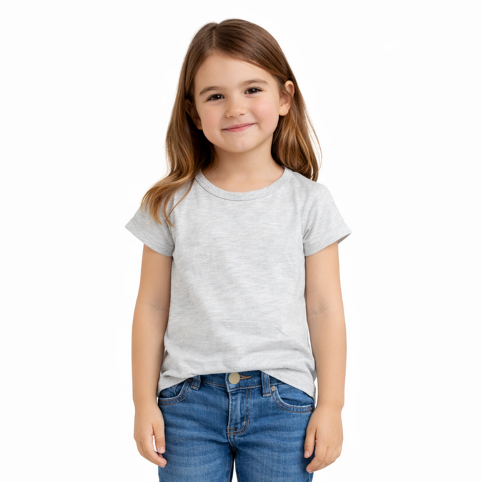 Epic Threads - Little Girls Basic T-Shirt Light Grey Heather (3)