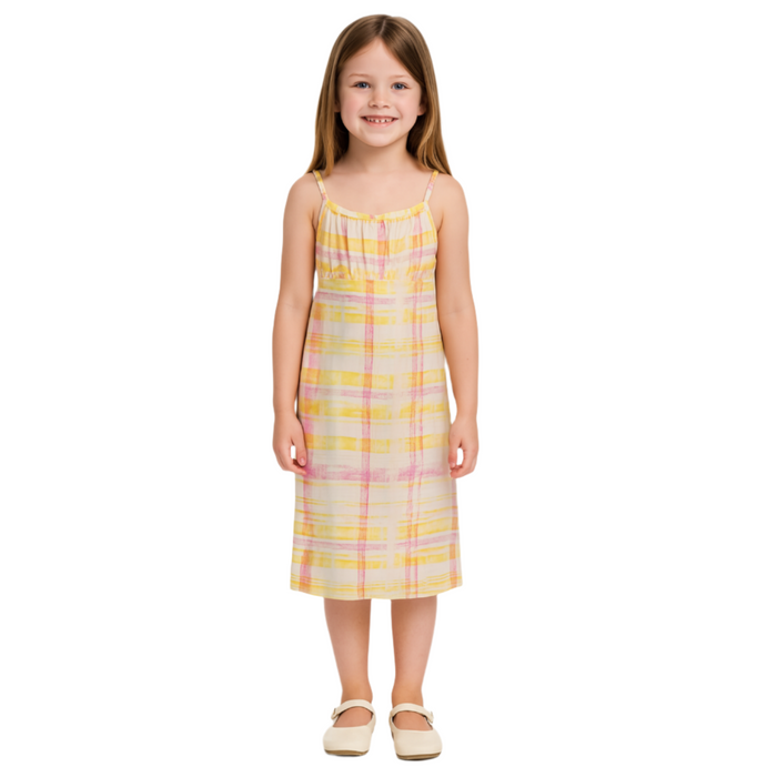 Calvin Klein - Big Girls Sleeveless Slip Dress Monogram Patch (Small)