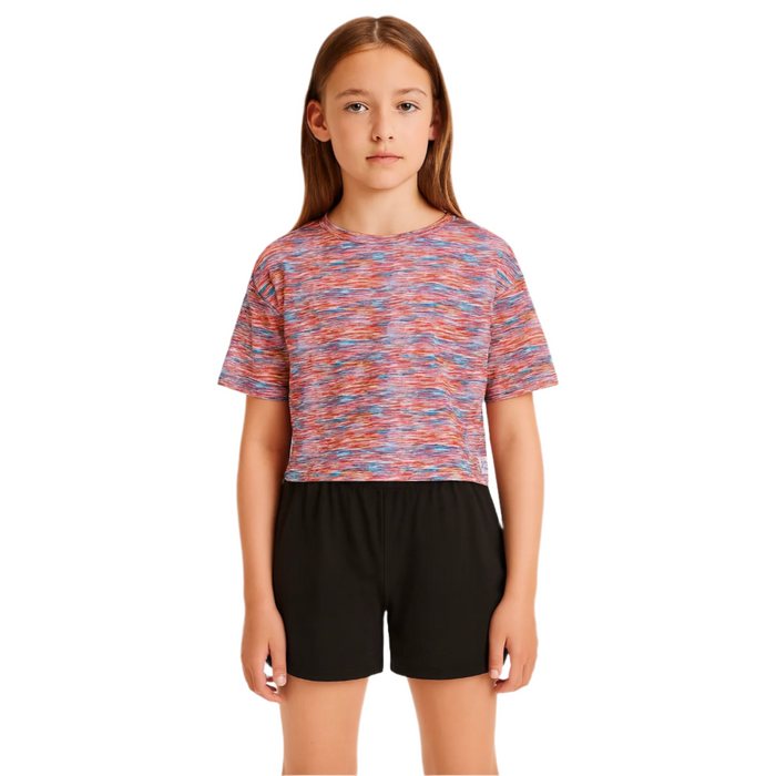 Calvin Klein Performance - Girls Purple Rose Color Stripe Shirt