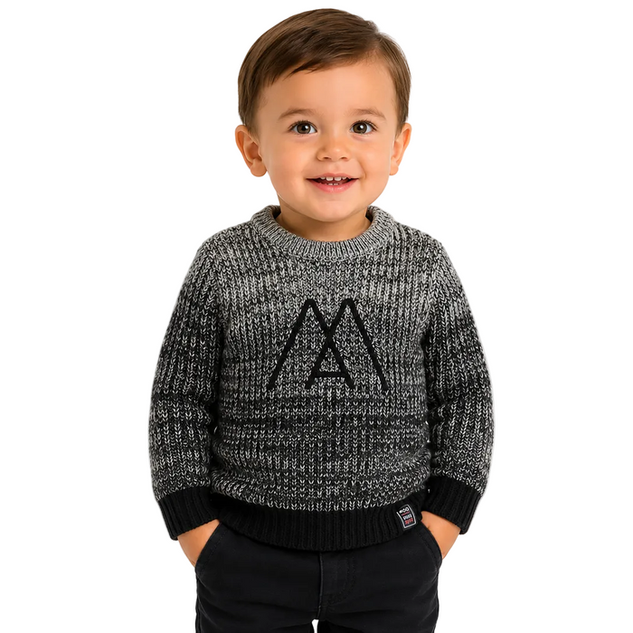 Mayoral - Little Boys Gray/Black Knitted Sweater