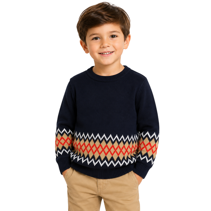 Mayoral - Little Boys Knitted Sweater Navy Blue