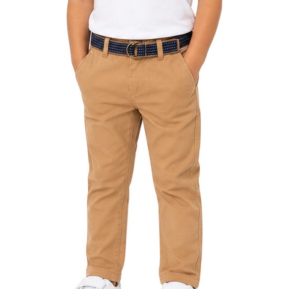 Mayoral - Little Boys Chino Bronze with Belt