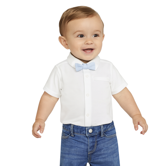 First Impressions - Baby Boys Button-Down Bowtie Shirt (0M-3M)