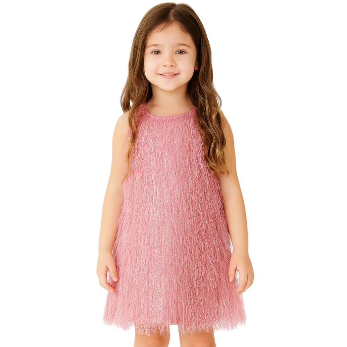Nannette - Toddler Girl Sparkle Dress Pink (6)