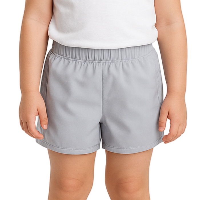 ID Ideology - Toddler Girls Woven Shorts Grey (5)