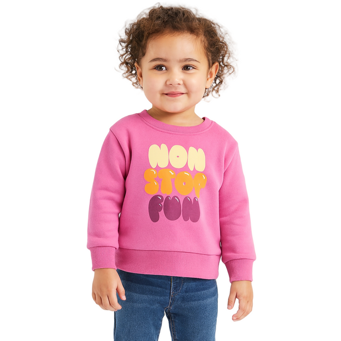 Epic Threads - Toddler Girls Non Stop Fun Sweatshirt Pink Orchid (2)