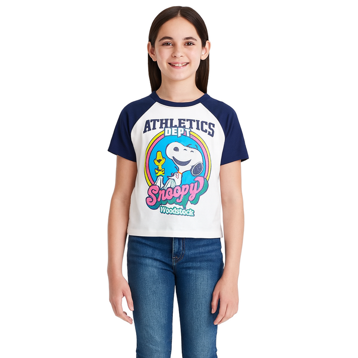 Epic Threads - Big Girls Snoopy Graphic T-Shirt Snowfall White Large (14-16)