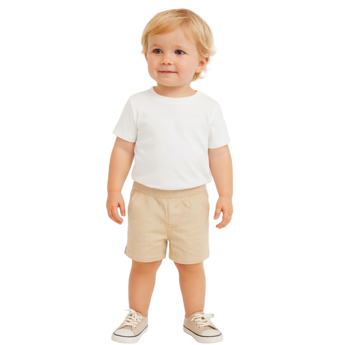 First Impressions - Baby Boys Solid Shorts Sand Tan (24M)
