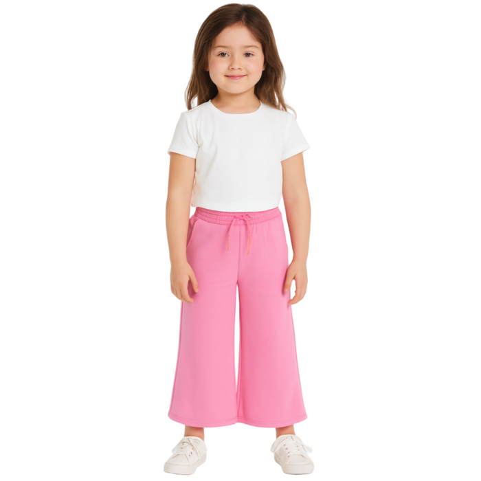 Epic Threads - Little Girls Cropped Wide-Leg French Pop Pink Extra Small (5-6)