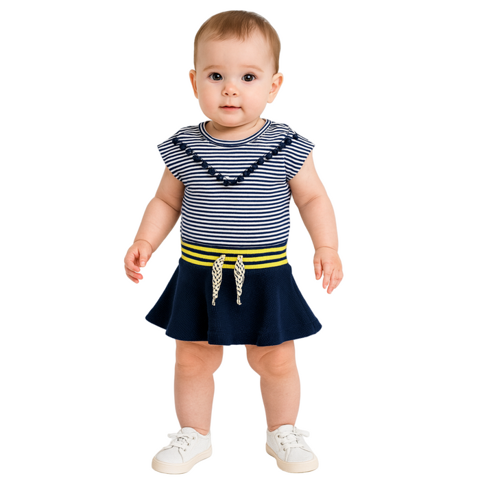 Dirkje - Baby Striped T-Shirt + Skirt Set