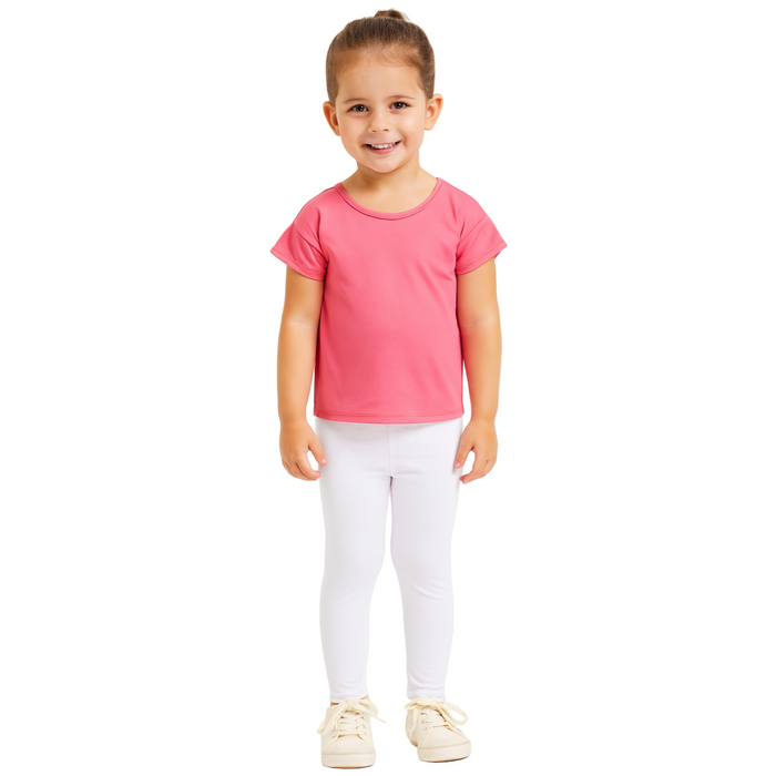 ID Ideology Little Girls - Solid Pink Shock T-Shirt