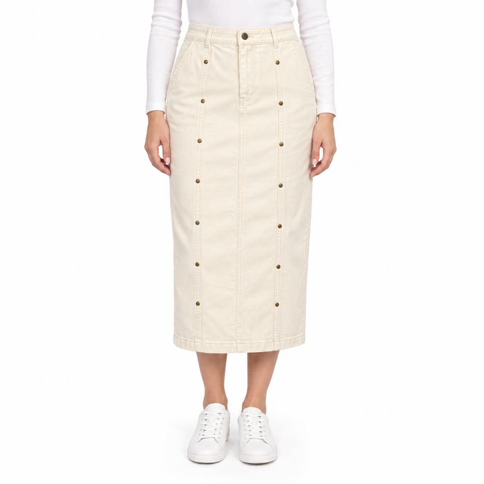 V by Very - Stud Detail Panelled Midi Skirt