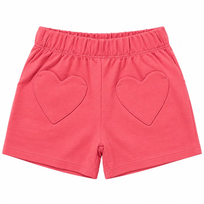V by Very Little Girls Front Heart Pocket Shorts