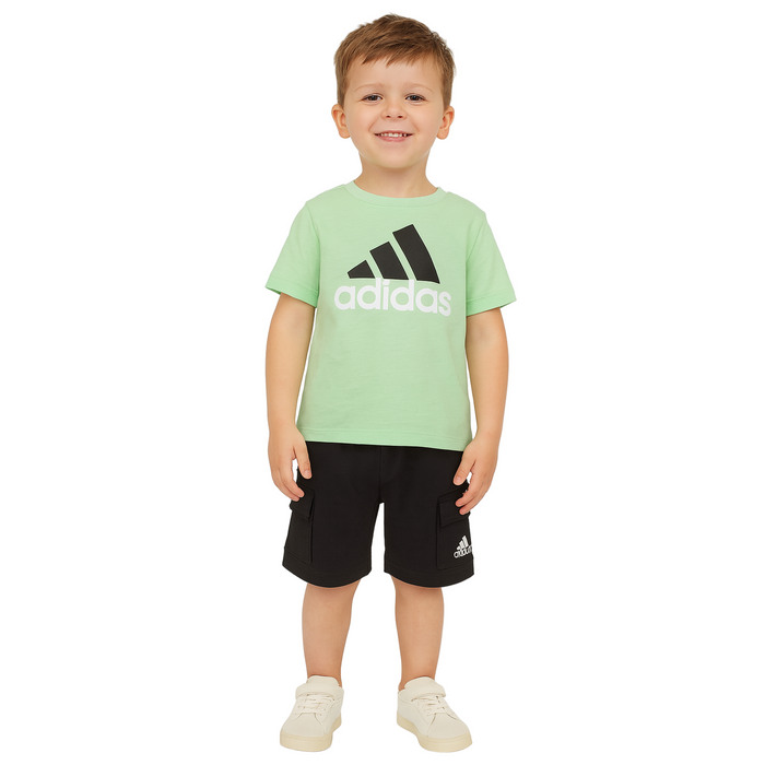 Adidas - Toddler Boys 2-Pc. Short Sleeve T-Shirt and French Terry Cargo Shorts