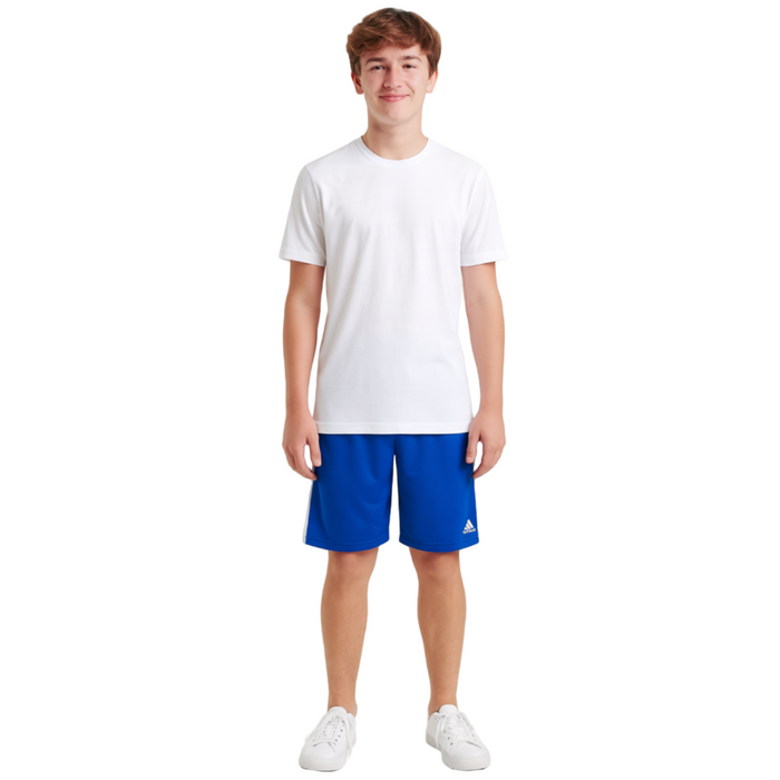 Adidas - Big Boys Elastic Waist 3-Strip Semi Lucid Shorts Extra Large (18-20)