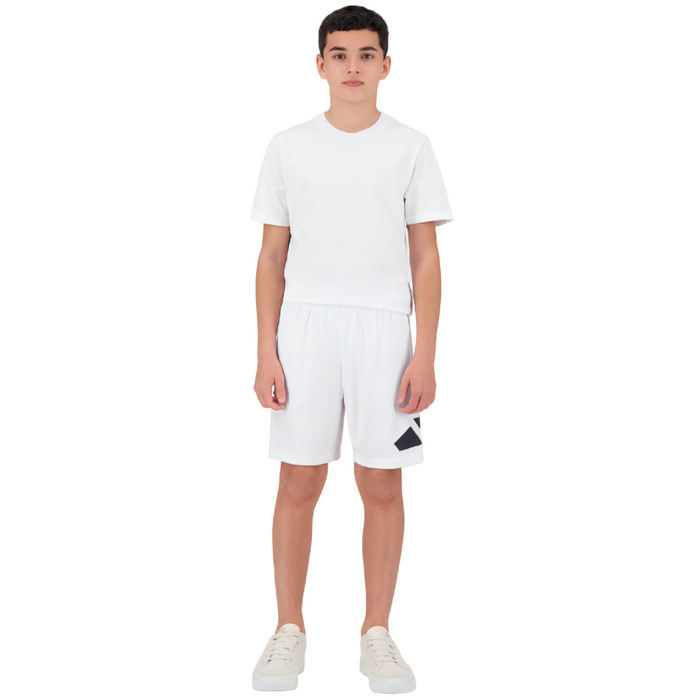 Adidas - Big Boys Aeroready Elastic-Waist Shorts White