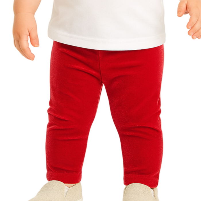 First Impressions - Baby Girls Velour Leggings Emboldened (3M-6M)