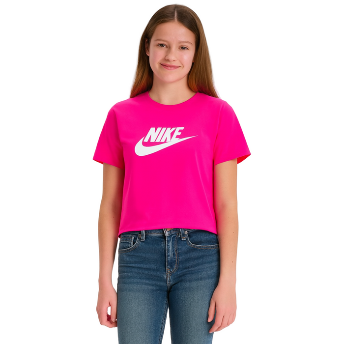 Nike - Big Girls Sportswear Essential Logo T-Shirt Pink Extra Large (16)