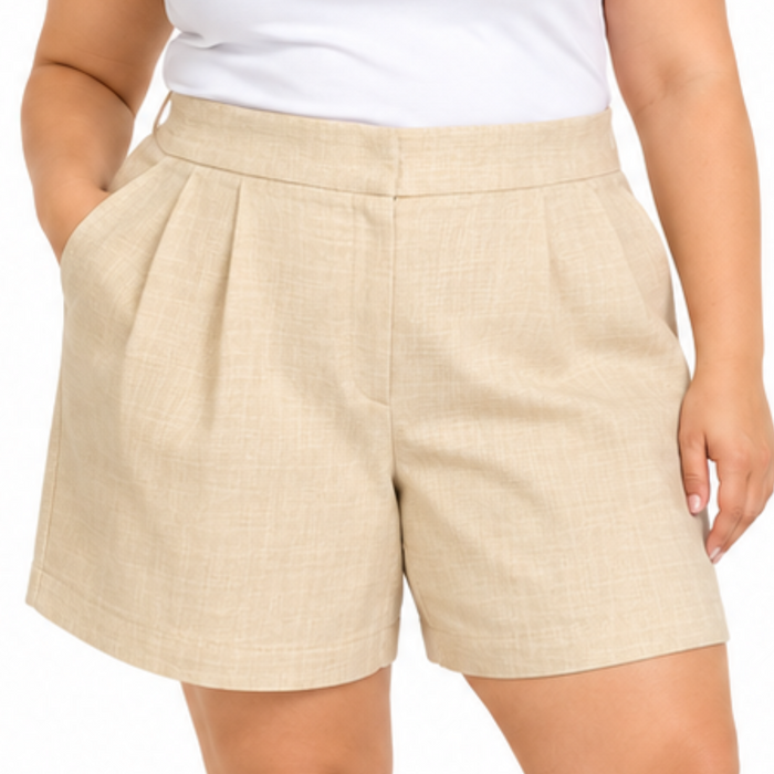 V by Very Beige Linen Blend Shorts