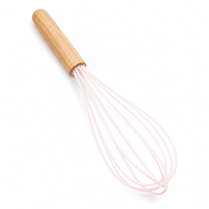 Silicone Whisk Wooden Handle