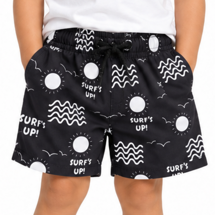 Mini V by Very Surf's Up Print Drawstring Shorts