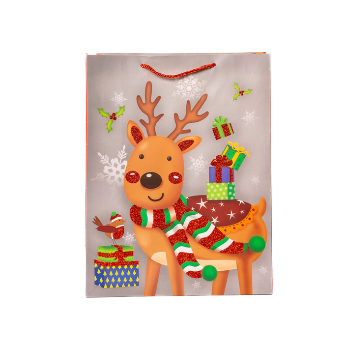 Large Gift Bags with Christmas Design