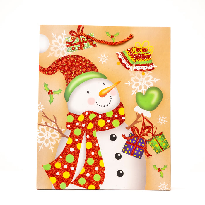 Large Gift Bags with Christmas Design