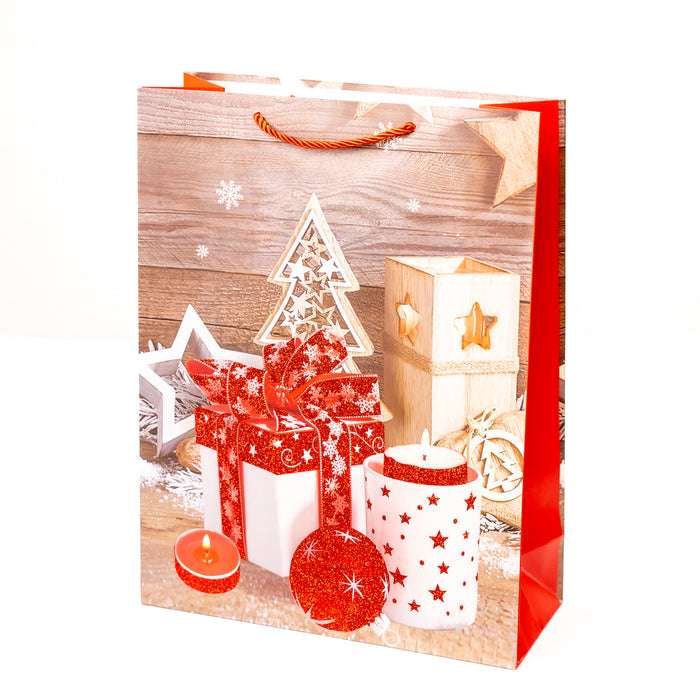 Large Gift Bags with Christmas Design