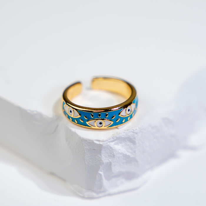 GOOD VIBES by SUM - Evil Eye Charm Ring