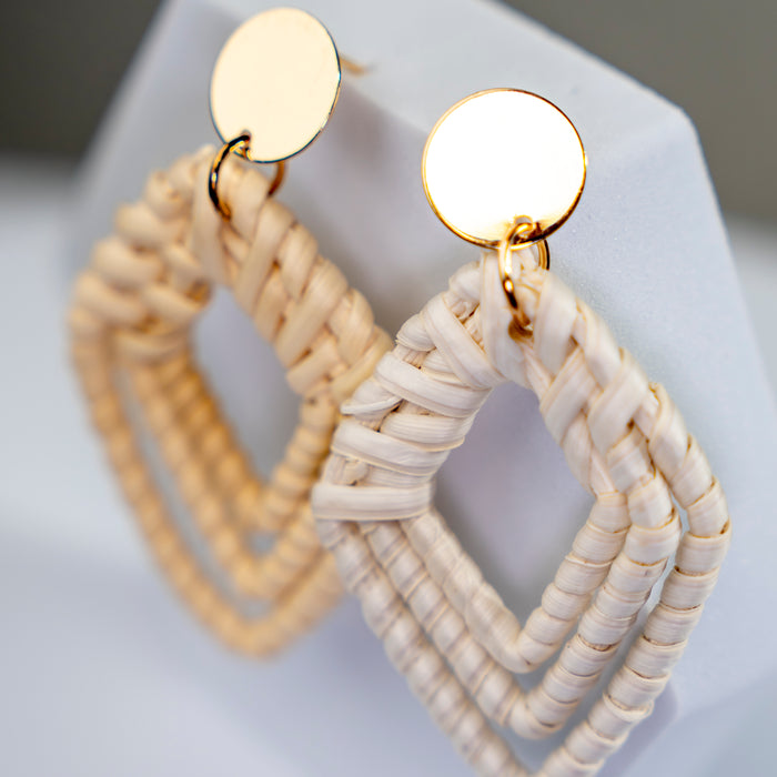 GOOD VIBES by SUM - Boho Rattan Earrings