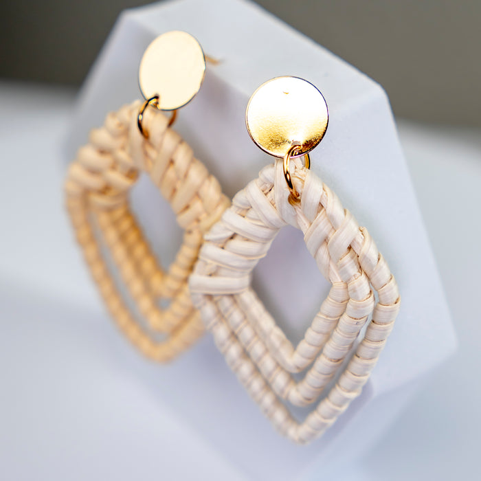 GOOD VIBES by SUM - Boho Rattan Earrings