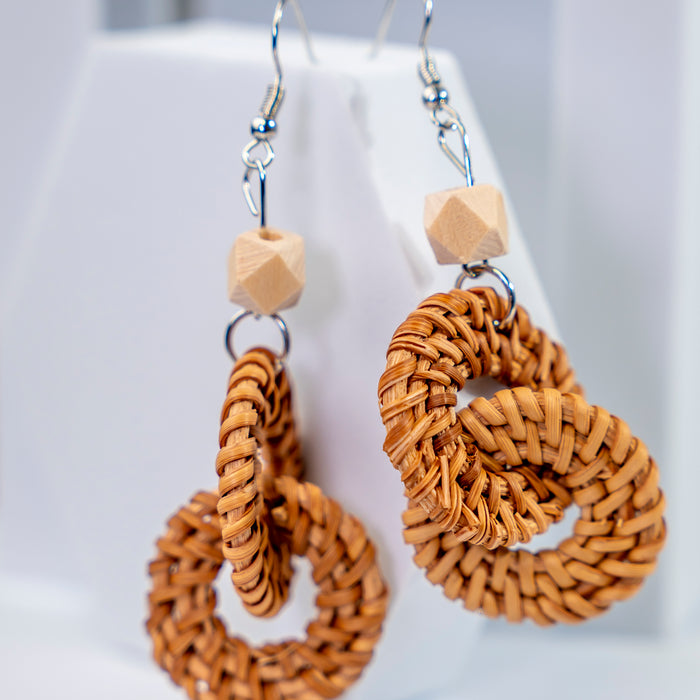 GOOD VIBES by SUM - Boho Rattan Earrings