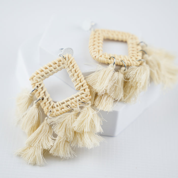 GOOD VIBES by SUM - Boho Rattan Earrings