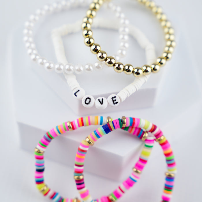 GOOD VIBES by SUM - Stacked Bracelet Set - LOVE