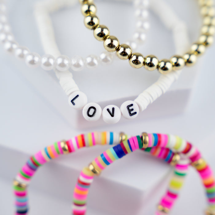 GOOD VIBES by SUM - Stacked Bracelet Set - LOVE