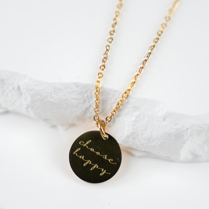 GOOD VIBES by SUM - Engraved Necklace