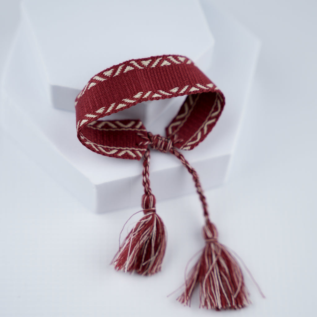 GOOD VIBES - Pink Woven Bracelet