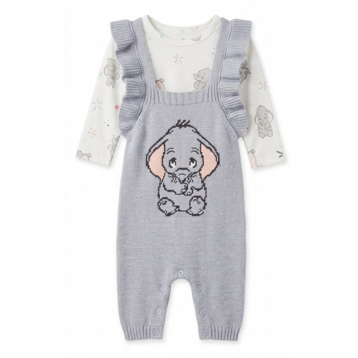 Disney Dumbo - Little Girls  2-Pc Overall Set (3M)