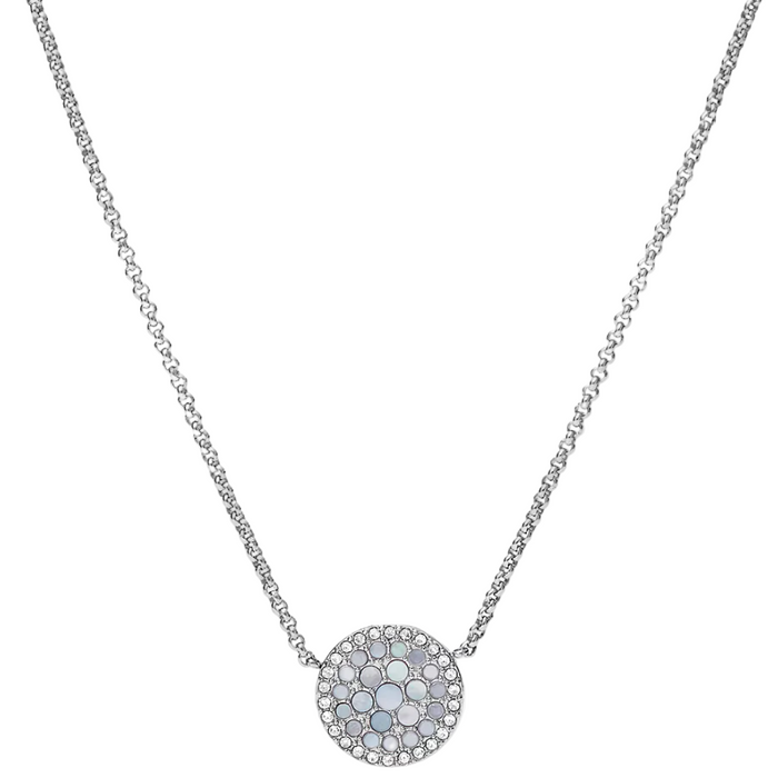 Fossil Women's Blue Mosaic Stainless Steel Necklace