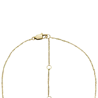 Fossil Women's Sutton Radiant Wings White Mother-of-Pearl Butterfly Chain Necklace