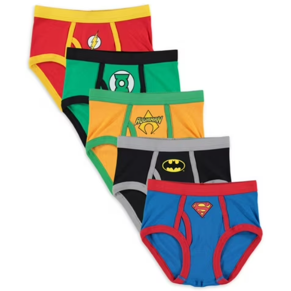 DC Comics - Little Boys 5-Pk. Kids Underwear (8)