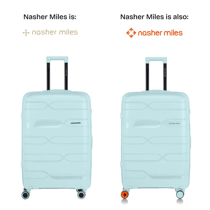Nasher Miles Paris Hard-Sided Polypropylene Check-in Luggage 24 inch |65 Cm Trolley Bag Medium Pastel Green