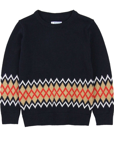 Mayoral - Little Boys Knitted Sweater Navy Blue