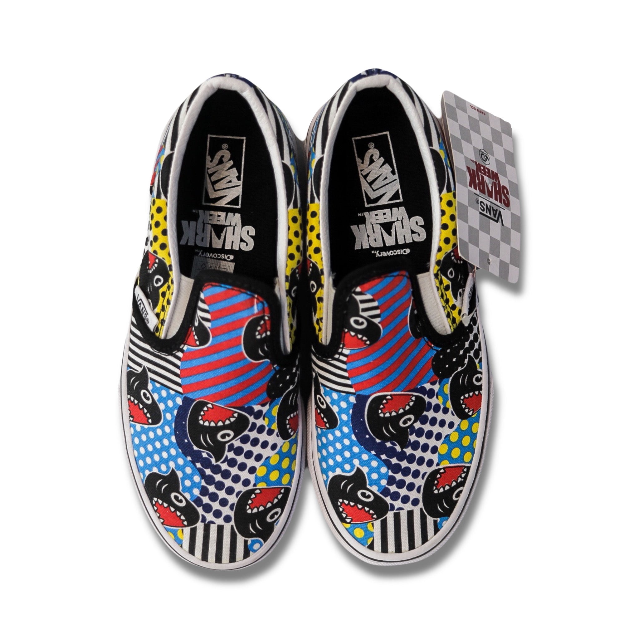 Vans slip on shark cheap week