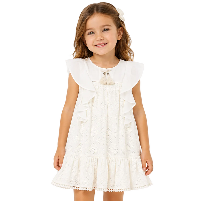 Mayoral - Little Girls Chiffon Eyelet Dress (4)