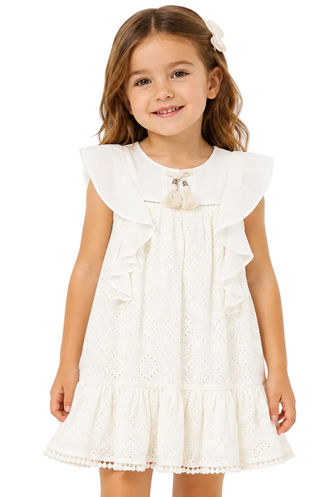 Mayoral - Little Girls Chiffon Eyelet Dress